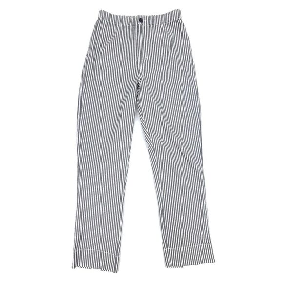 NWT Brandy Melville Tilden Beachy 90s High Rise Cropped Pants Navy White Stripe - Picture 1 of 8